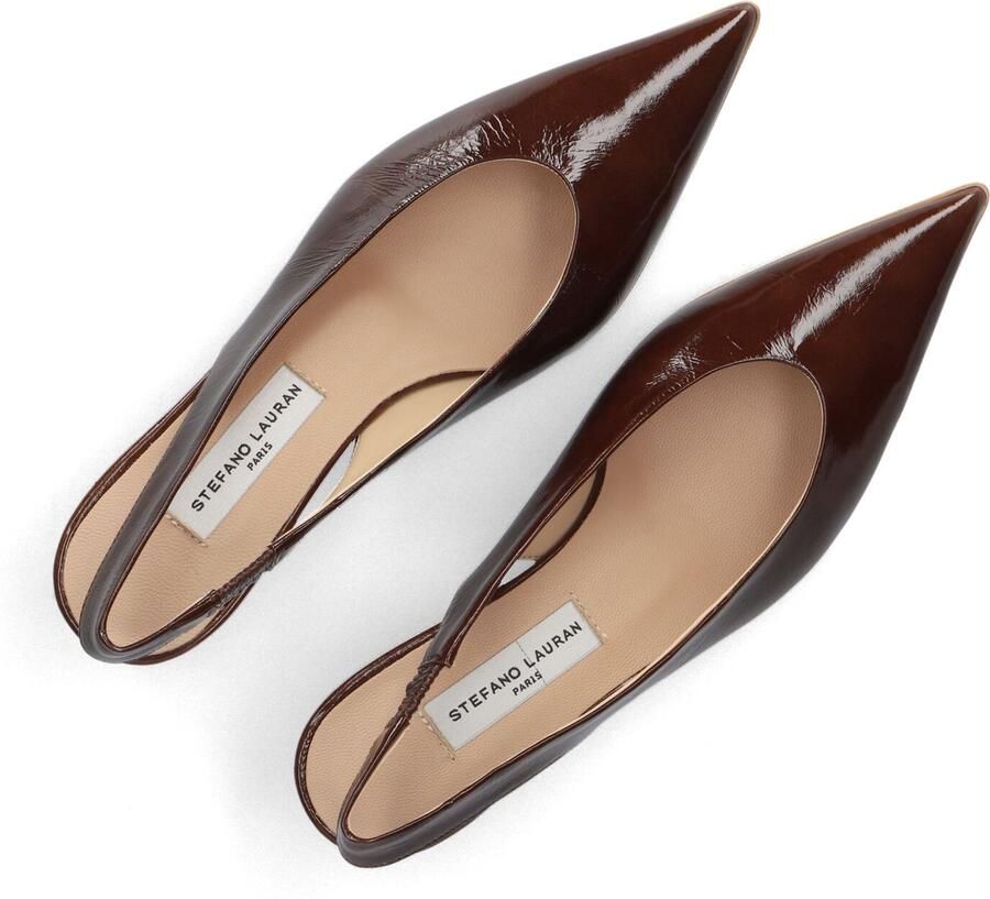 STEFANO LAURAN Slingbacks Dames 8879 Lakleer Bruin