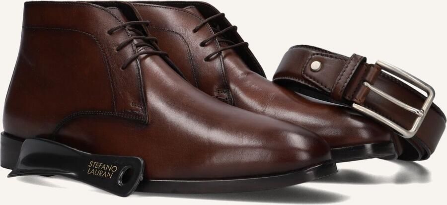 STEFANO LAURAN Veterschoenen Heren 92301 Maat: 44 Materiaal: Suède Kleur: Cognac - Foto 6