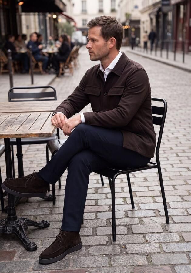 STEFANO LAURAN Veterschoenen Heren Art-mhb010931 Suède Bruin - Foto 6