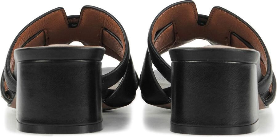 Stefano Lauran BiBi Lou Slippers Sandalen Instappers Leer Blokhak 761Z10VK Zwart - Foto 13