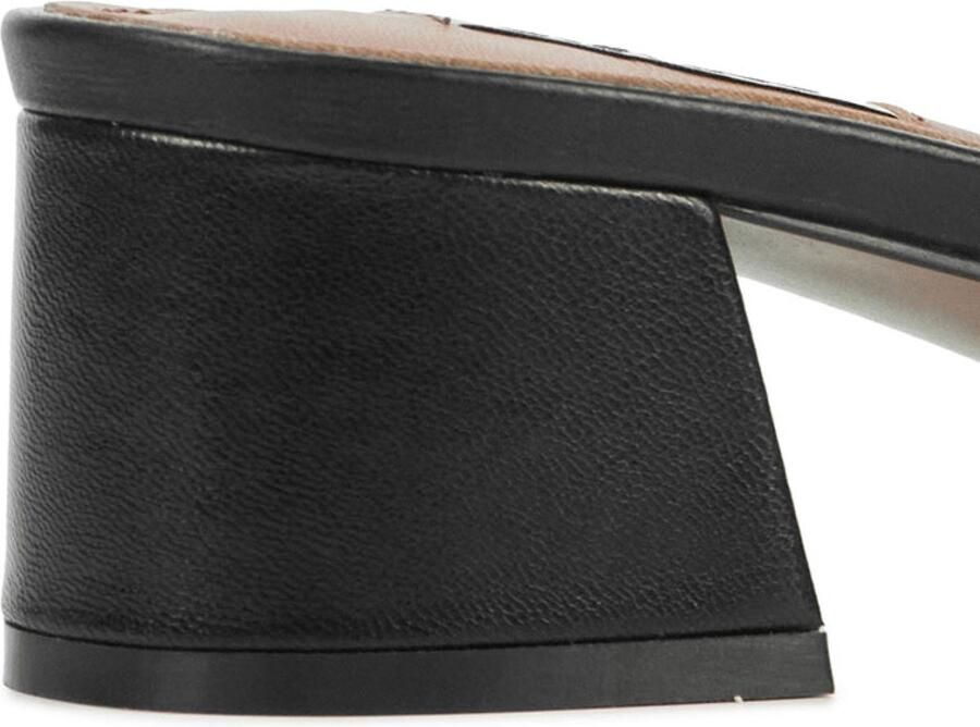 Stefano Lauran BiBi Lou Slippers Dames Sandalen Instappers Damesschoenen Leer Blokhak 761Z10VK Zwart - Foto 16