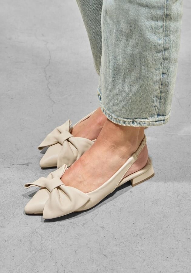 STEFANO LAURAN Slingbacks Dames Mirella Maat: 37 Materiaal: Leer Kleur: Beige - Foto 2