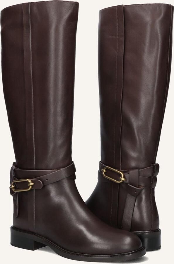 STEFANO LAURAN Hoge Laarzen Dames Pe2076 Maat: 38 Materiaal: Leer Kleur: Bruin - Foto 2