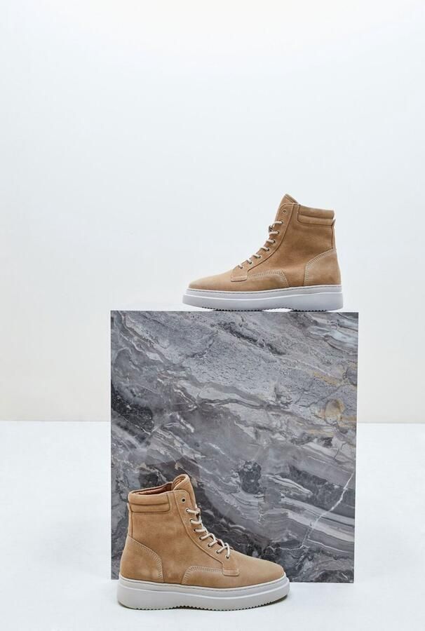 Stefano Lauran Veterboots Heren Boots Laarzen Herenschoenen Suède S3073 Zand - Foto 6