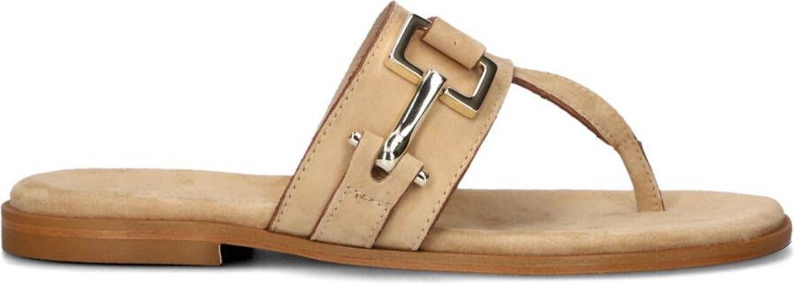 STEFANO LAURAN Teenslippers Dames Sue Teenslipper Maat: 41 Materiaal: Suède Kleur: Beige