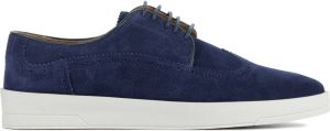 Stefano Lauran Mannen Suède Veterschoenen Herenschoenen S3037 Blauw
