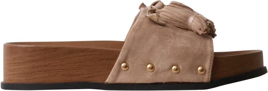 Stephan Paris Slippers met plateauzool om gewoon aan te trekken