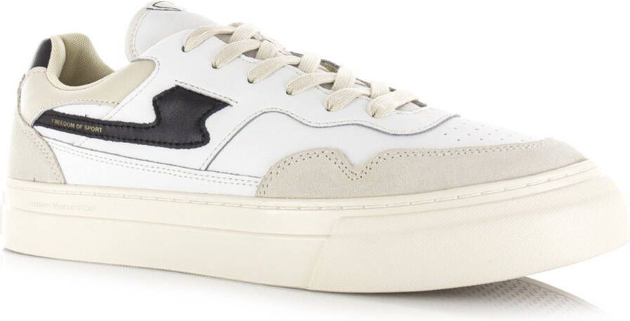 Stepney Workers Club S.W.C Pearl S-Strike Leather zwart Wit Leer Lage sneakers Unisex