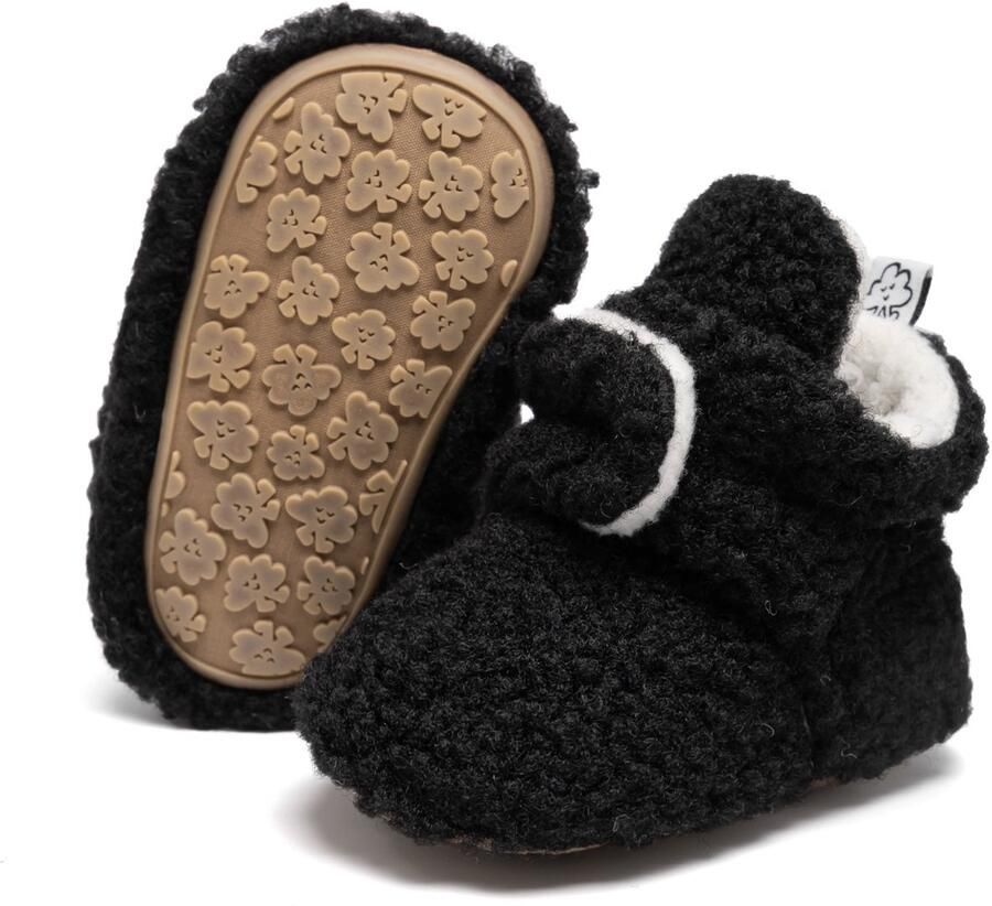 Steppies Baby slofjes teddy Zwart Stappertjes