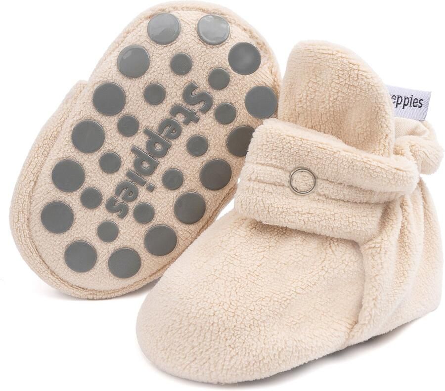 Steppies Babyslofjes Antislip voor en Beige Stappertjes