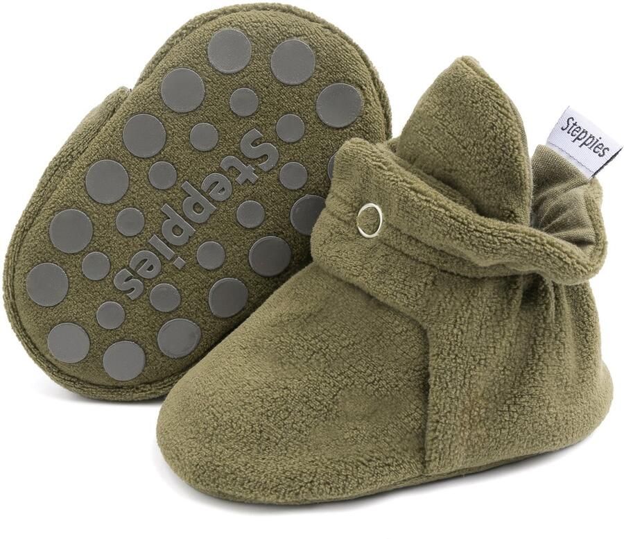 Steppies Babyslofjes Antislip voor en Groen Stappertjes