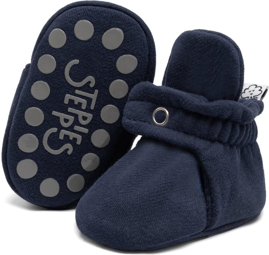Steppies Babyslofjes Antislip voor en Marineblauw Stappertjes