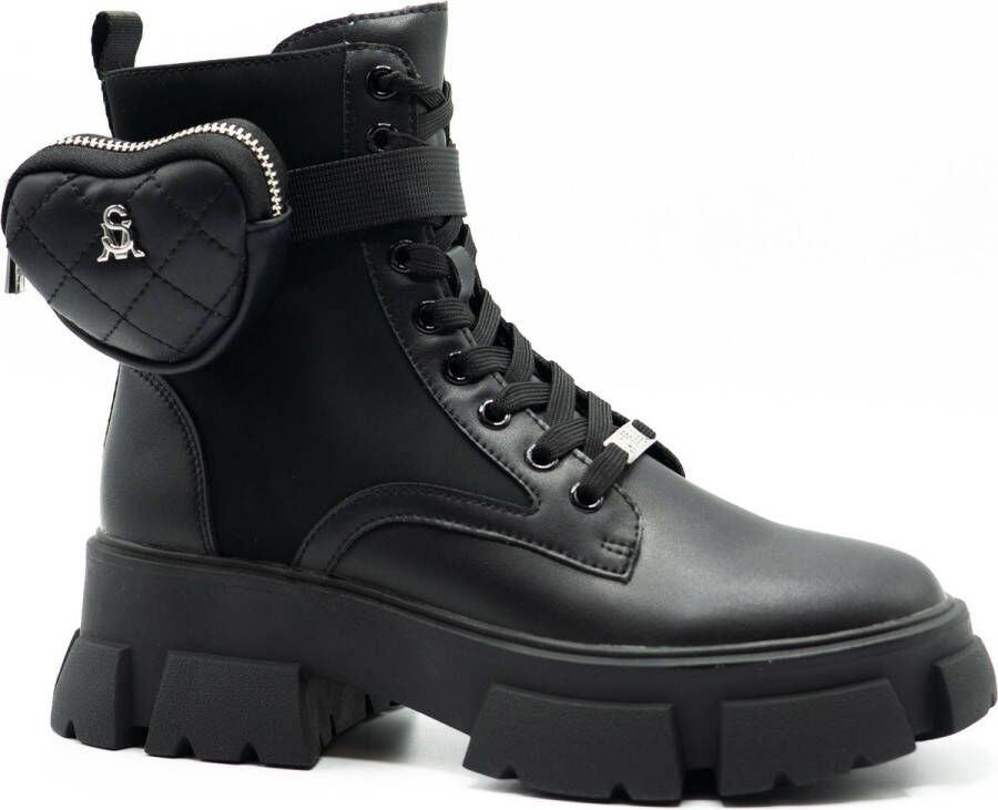 Steve Madden Tanker-H biker boot met afneembaar etui