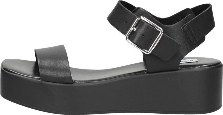 Steve Madden Basher Sandalen Plat zwart