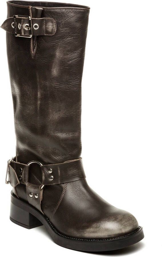 Steve Madden Beau Boot Dark Grey Leather Vrouwen