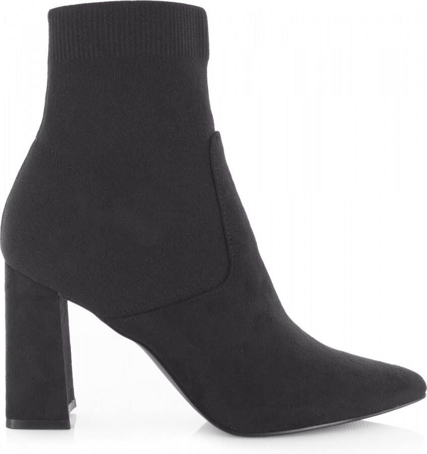 STEVE MADDEN Purify Bootie Zwart Suede Enkellaars met hak Dames