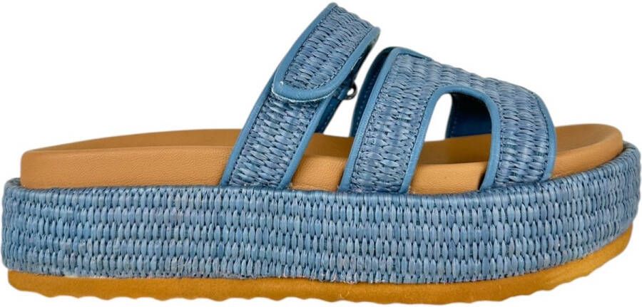 Steve Madden Dames Slipper Blauw SM11003773 DNR Big Missile