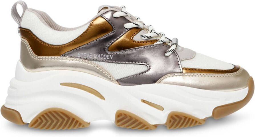 STEVE MADDEN Progressive pewter gold Grijs Mesh Lage sneakers Dames - Foto 2