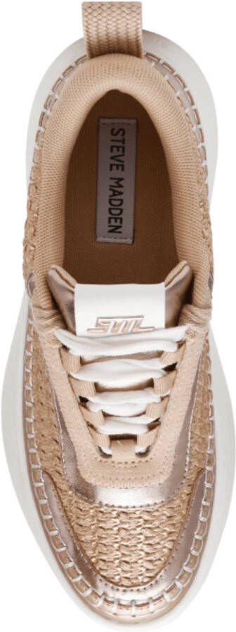 Steve Madden Dames Sneaker Doubletake Buff Gold White BEIGE
