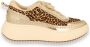 Steve Madden Ethora-L suède sneakers met panterprint beige lila - Thumbnail 14