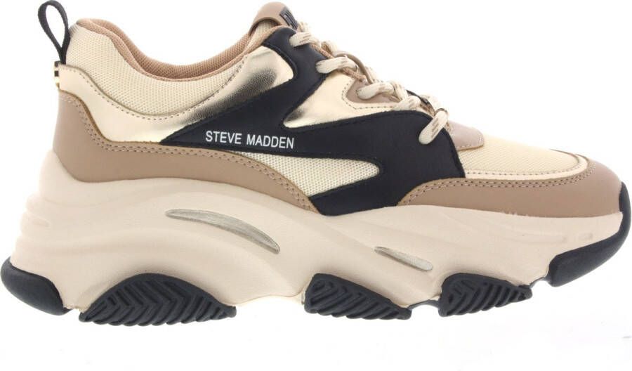 STEVE MADDEN Progressive khaki black Beige Mesh Lage sneakers Dames - Foto 2