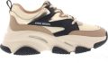 STEVE MADDEN Progressive khaki black Beige Mesh Lage sneakers Dames - Bruin