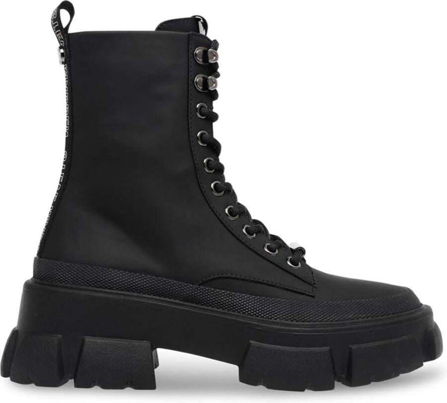 Steve Madden Forecast Veterboots Laarzen Met Veters Dames Zwart - Foto 3