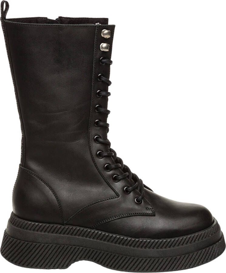 Steve Madden Chunky Zwarte Veterschoenen Black Dames