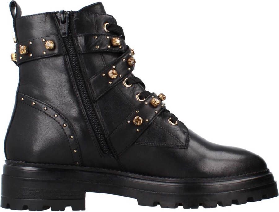 Steve Madden Indra biker boot van leer met strass