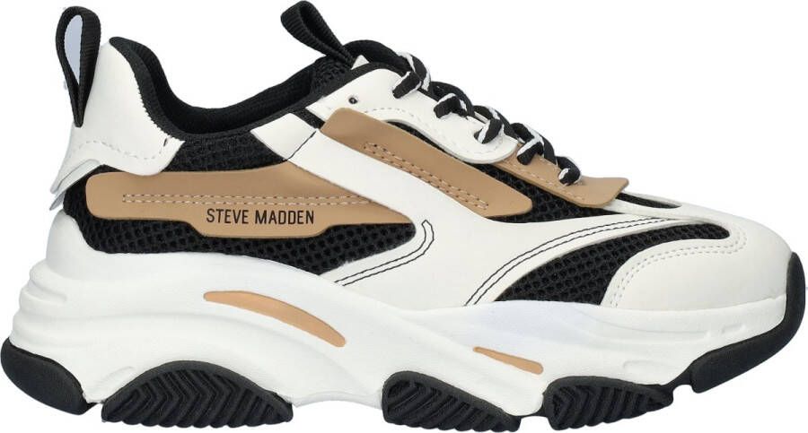 Steve Madden JPossession chunky sneakers zwart beige Meisjes Textiel Meerkleurig 30 - Foto 4