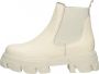 Steve Madden Mixture chunky leren chelsea boots off white - Thumbnail 2