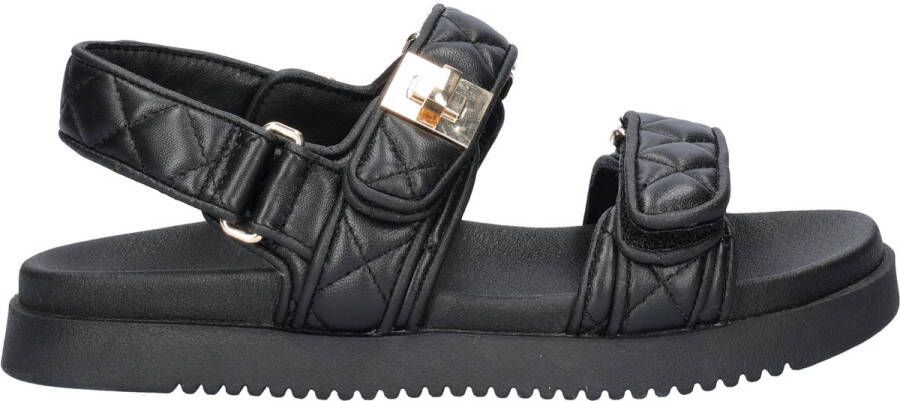 Steve Madden Mona-Q Quilted leren sandalen zwart