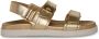 Steve Madden Mona Gold Leather Dames Sandalen SM11002535-03001 - Thumbnail 4