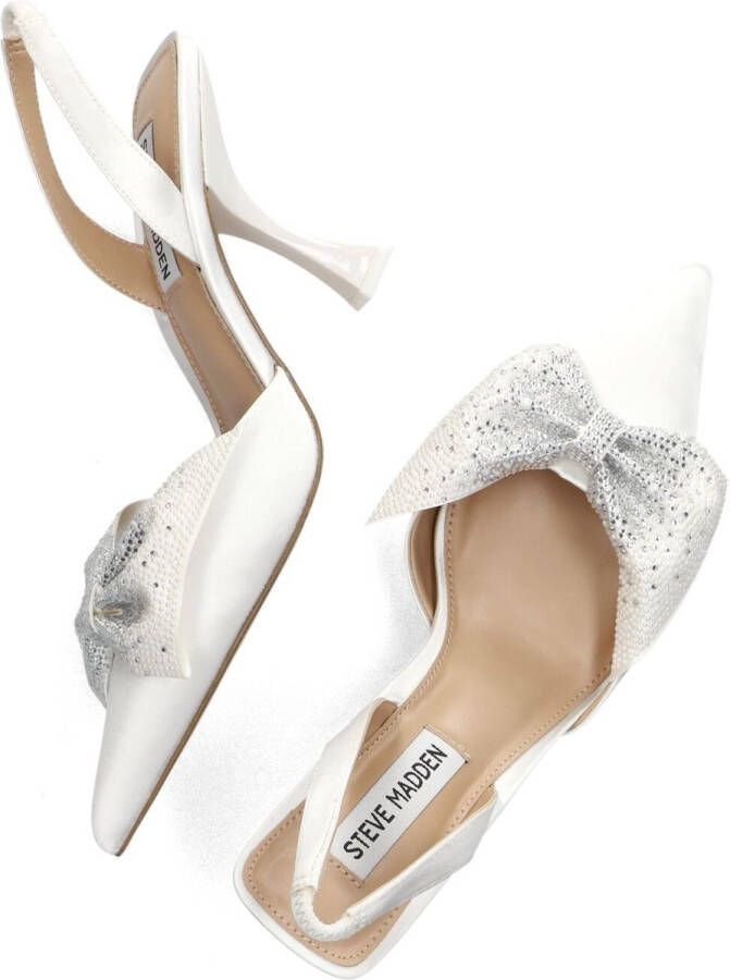 Steve Madden Witte puntige neus pumps met zilveren strik White Dames - Foto 2