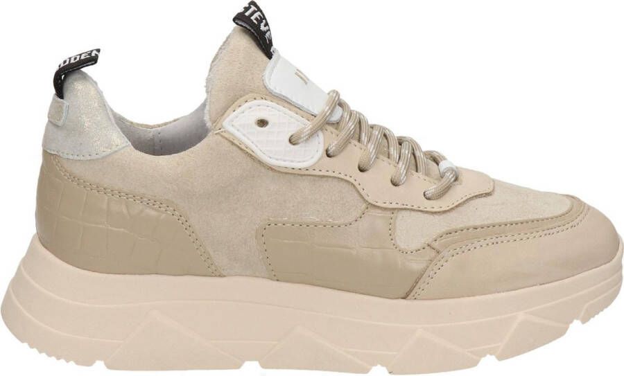 Steve Madden Pitty sneaker van leer met suède details