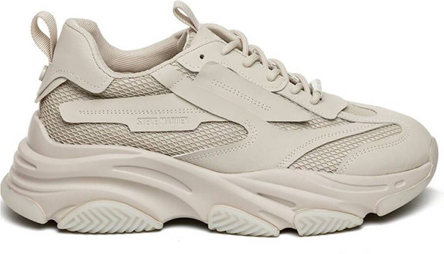 STEVE MADDEN Possess Beige Leer Lage sneakers Unisex