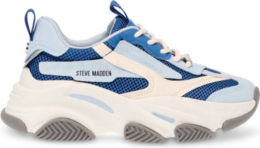 Steve Madden Blauwe Mesh Sneakers Possession Blue Dames