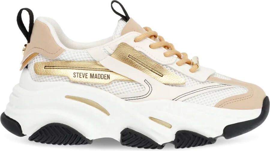 STEVE MADDEN Possession-E white tan Wit Textiel Lage sneakers Dames