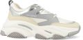 Steve Madden Progressive chunky leren sneakers zilver wit - Zilver