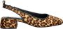 Steve Madden Smitten leren slingback pumps met panterprint cognac donkerbruin - Thumbnail 3