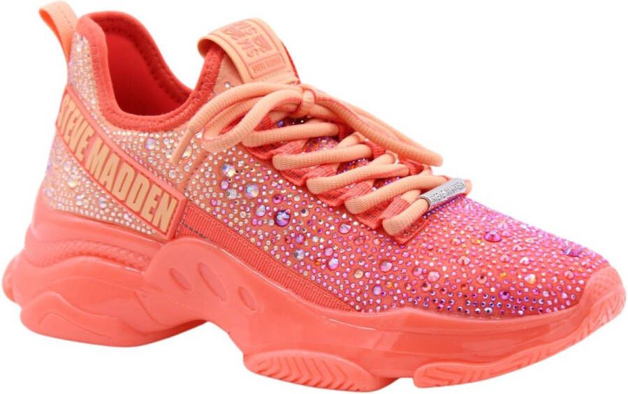 Steve Madden Glitter Perzik Koraal Sneakers Mistica Multicolor Dames