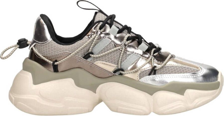 Steve Madden Falori Stijlvolle Sneaker voor Mannen en Vrouwen Gray Dames