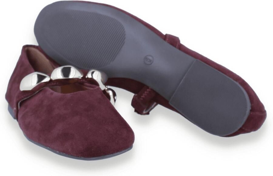 STEVE MADDEN Ballerina met riempjes donkerrood