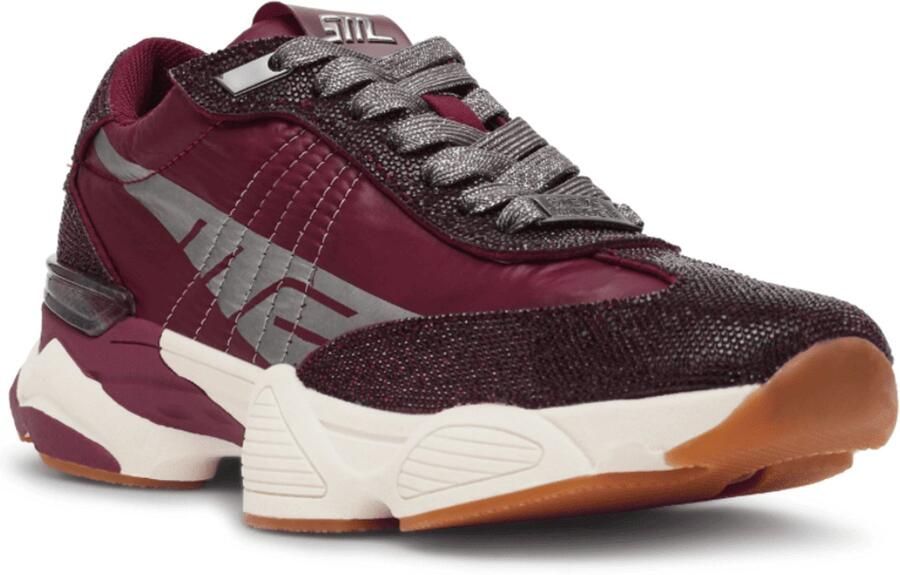 Steve Madden Dames Sneaker Setback-r Dark Cherry Lacq Bordeaux