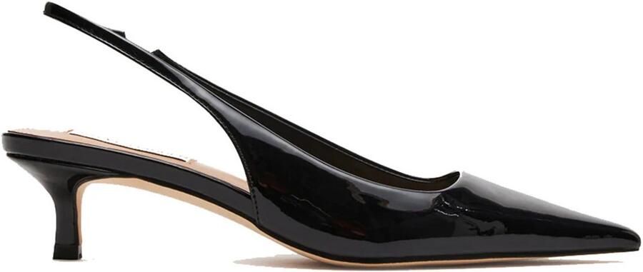Steve Madden lak slingback pumps zwart