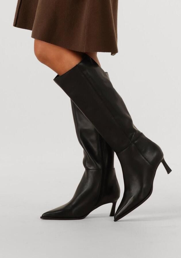 Steve Madden Zwarte Lucid Puntige Neus Hoge Laarzen