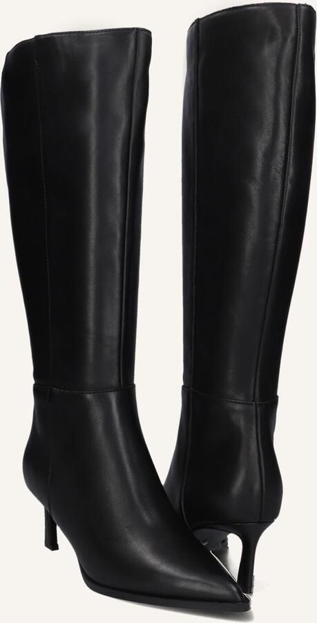 Steve Madden Zwarte Lucid Puntige Neus Hoge Laarzen