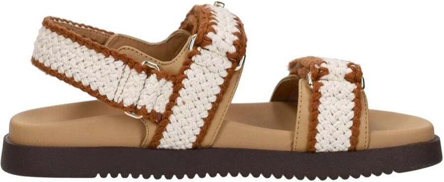 Steve Madden Mona- M leren sandalen ecru bruin - Foto 5