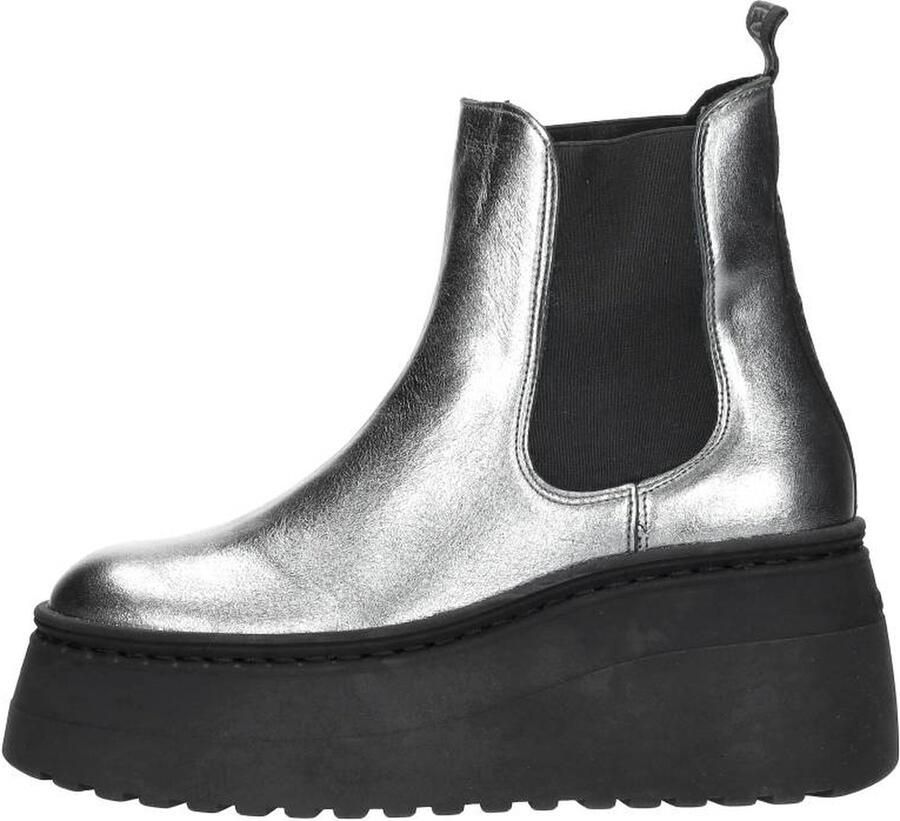 Steve Madden Pegasus Enkellaarsjes Plat Zilverkleur - Foto 2