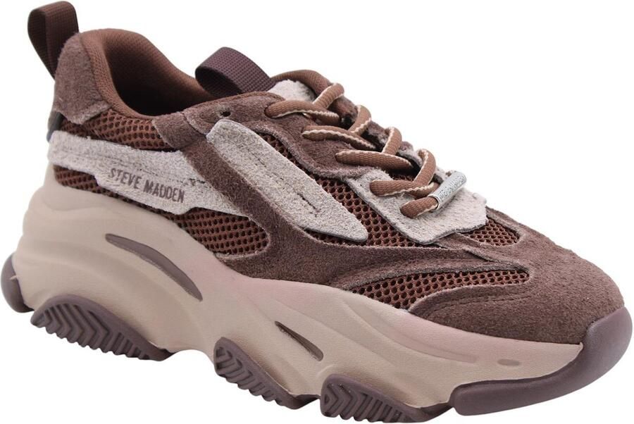 Steve Madden Sneakers van leermix met logoprint model 'Possession'